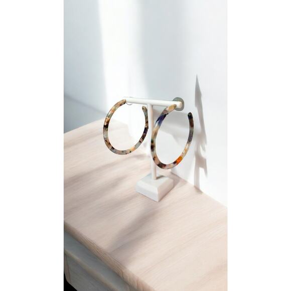 Multicolor Large Acrylic Hoops - Picture 3 of 4